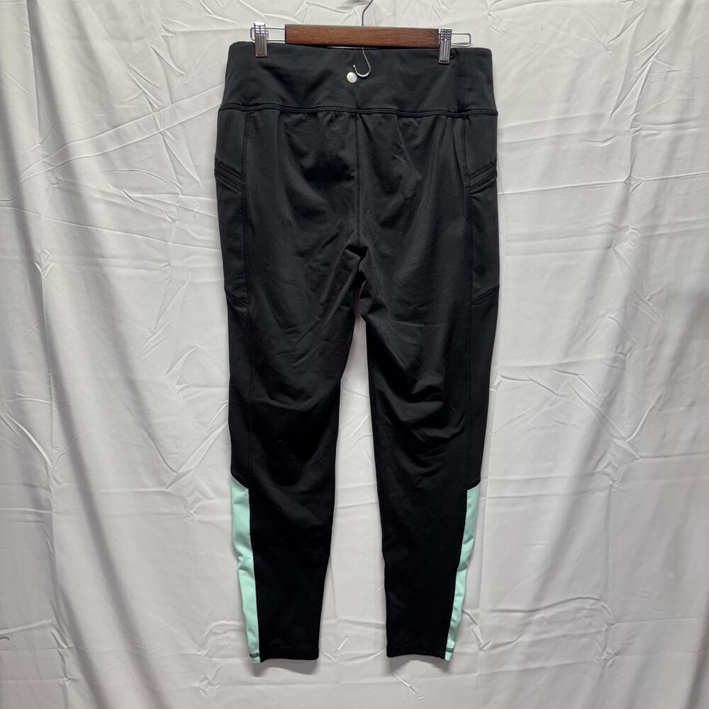 Lane Bryant Livi Leggings Black & Turquoise Size 14/16 Workout Yoga Running